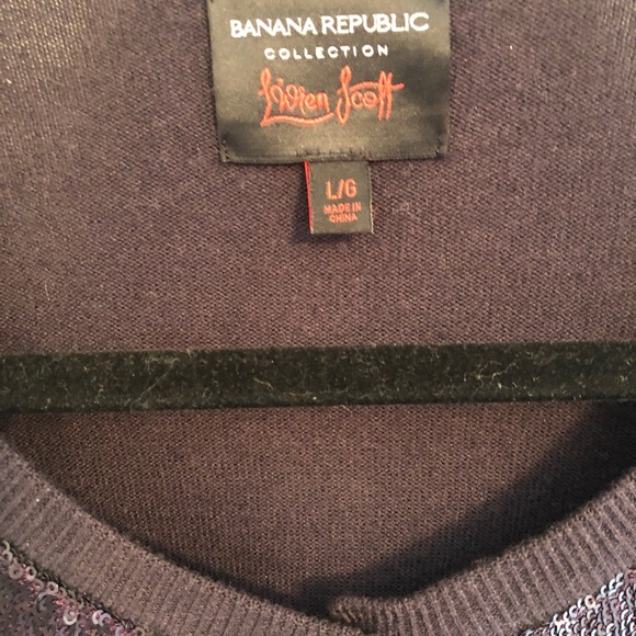 Banana Republic Sequined sweater in L, like new. - Picture 3 of 6